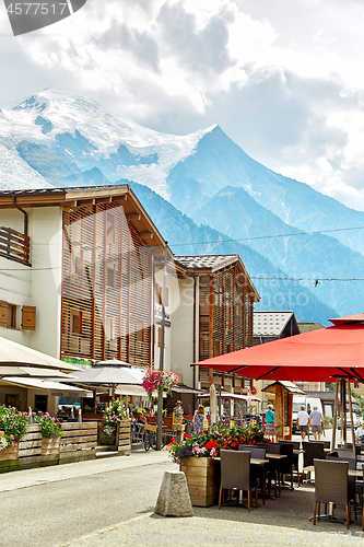 Image of Street view of Chamonix town, France