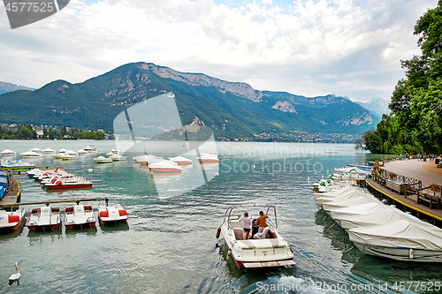 Image of Panoramic view of Lake Annecy in France