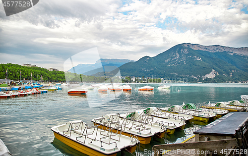 Image of Panoramic view of Lake Annecy in France