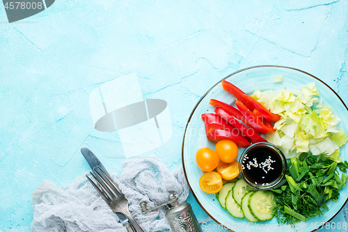 Image of vegetables for salad