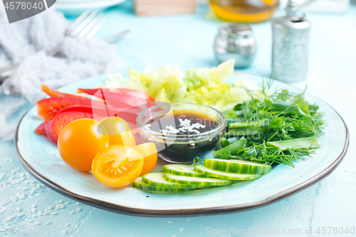 Image of vegetables for salad