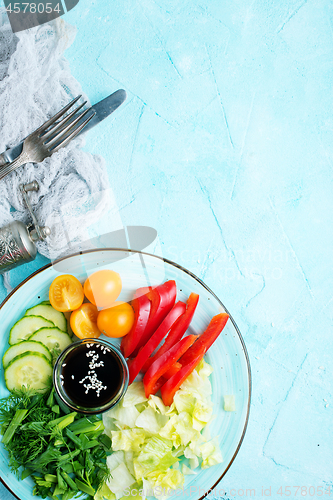 Image of vegetables for salad