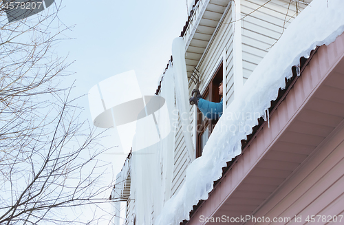 Image of Seasonal Icicles Removal After Extreme Weather Events