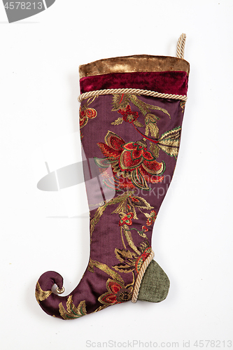 Image of Christmas Embroidered Sock