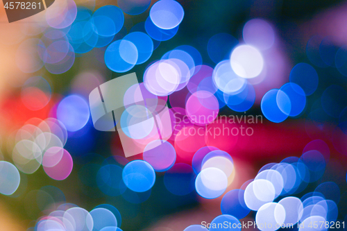 Image of Blurred lightened background made of bokeh