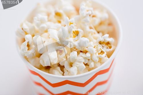 Image of close up of popcorn in disposable paper cups