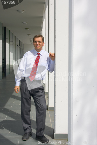 Image of Businessman at an office building