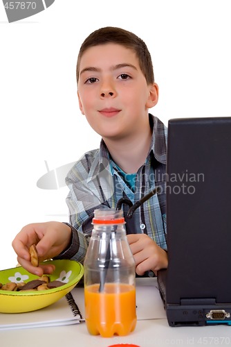 Image of Boy doing homework