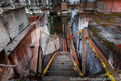 Image of Abandoned staircase angle shot