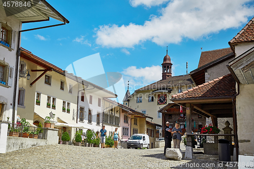 Image of Street view of Old Town Gruyere