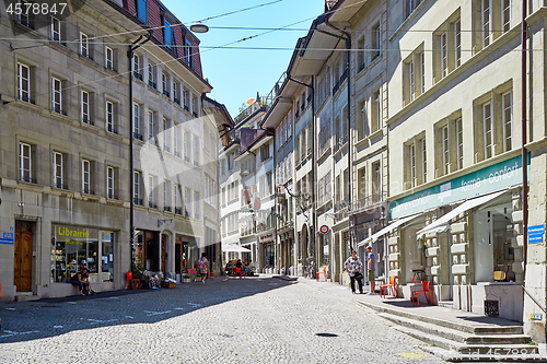Image of Street view of OLD Town Fribourg, Switzerland