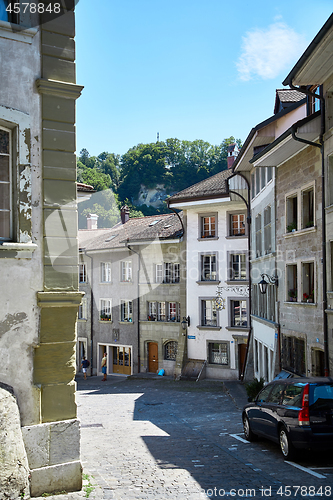 Image of Street view of OLD Town Fribourg, Switzerland