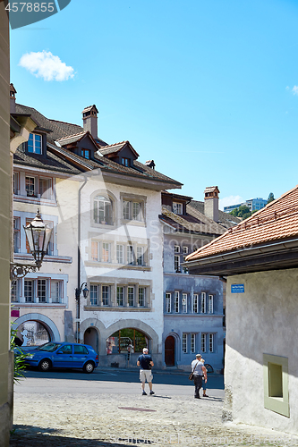 Image of Street view of OLD Town Fribourg, Switzerland