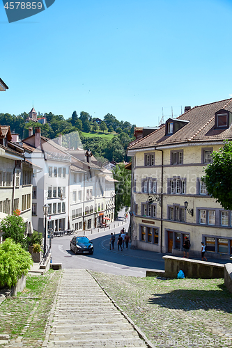 Image of Street view of OLD Town Fribourg, Switzerland