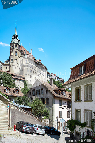 Image of Street view of OLD Town Fribourg, Switzerland