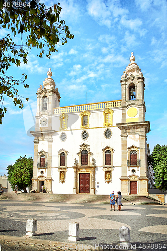 Image of Carmo Church (Chapel of Bones) in Faro, Algarve region, Portugal