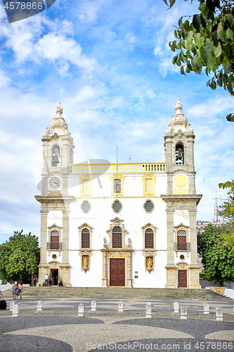 Image of Carmo Church (Chapel of Bones) in Faro, Algarve region, Portugal