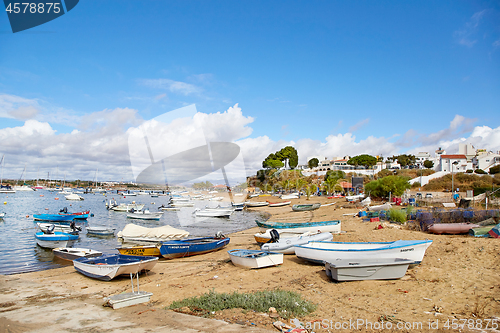 Image of Fishermens boats in Alvor city