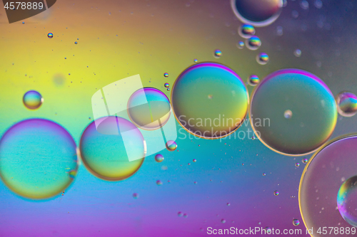 Image of Multicolored abstract background picture made with oil, water and soap