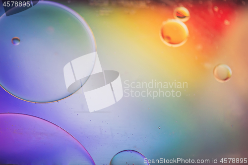 Image of Multicolored abstract background picture made with oil, water and soap