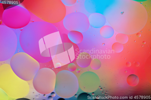 Image of Rainbow abstract background picture made with oil, water and soap