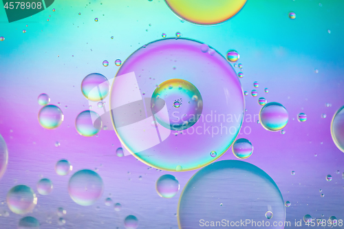 Image of Multicolored abstract background picture made with oil, water and soap