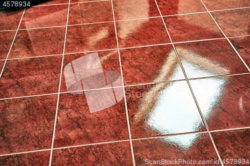 Image of Tiled bathroom floor
