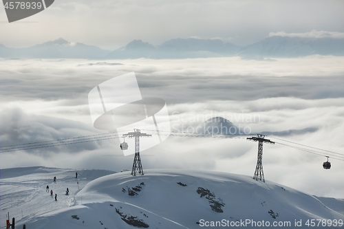 Image of Ski resort winter landscape