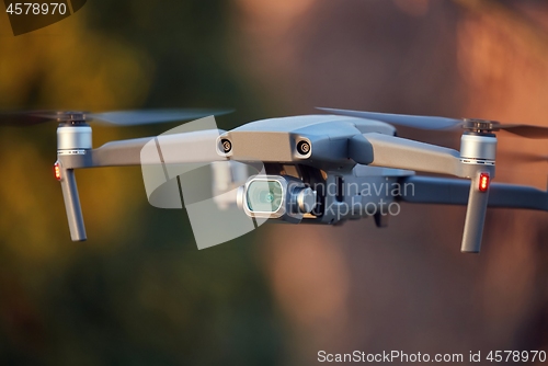 Image of Drone flying outdoors