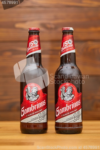 Image of Bottles of Gambrinus Czech beer