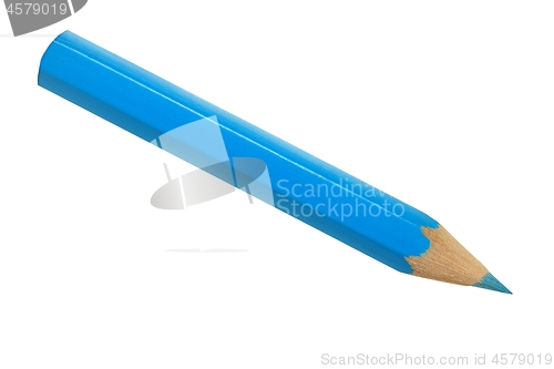 Image of Blue pencil on white