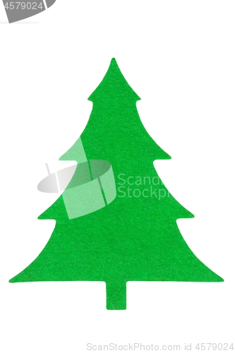 Image of Green fabric Christmas tree