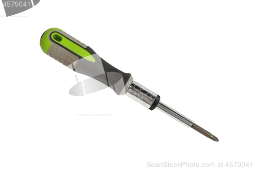 Image of Modern screwdriver on white