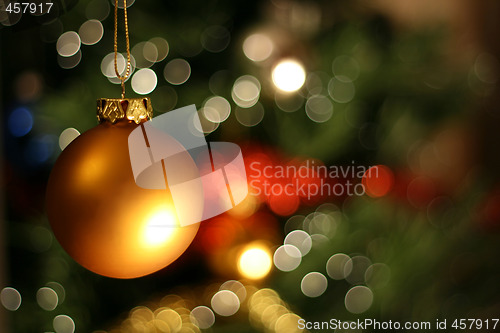 Image of Christmas golden ball