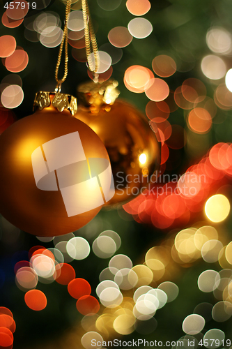Image of Christmas golden ball