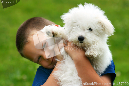 Image of Boy and Puppy