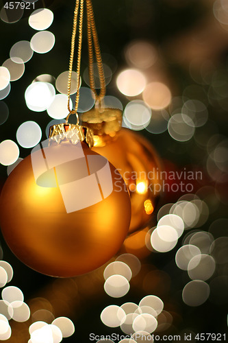 Image of Christmas golden ball