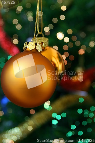 Image of Christmas golden balls