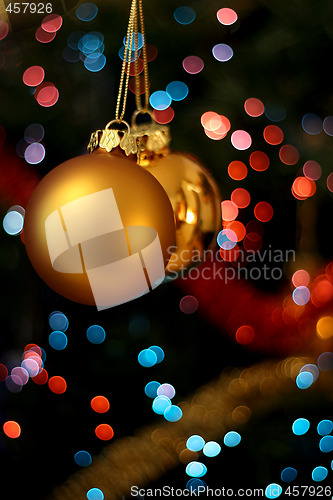 Image of Christmas golden balls
