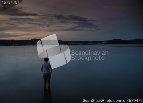 Image of Woman in a lake