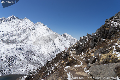 Image of Snow mountains peak in Nepal Himalaya 