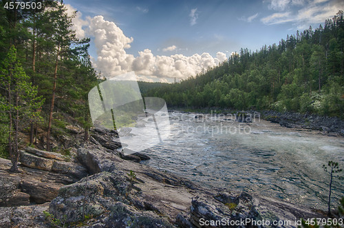 Image of Mountain river in Norway summer trip
