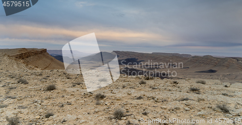 Image of Desert panorama in Israel Ramon crater