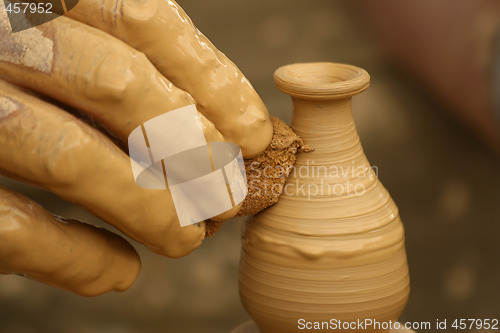 Image of Potter's fingers