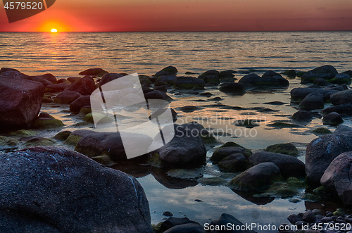 Image of Colorful sunset over Baltic sea
