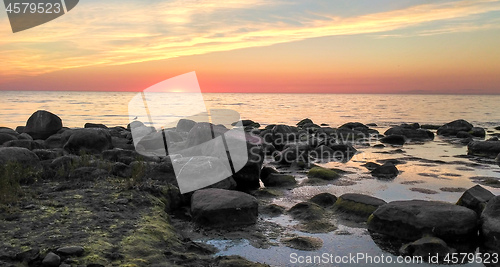 Image of Colorful sunset over Baltic sea