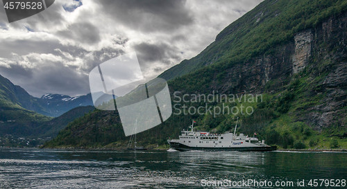 Image of Dramatic fjord landscape in Norway