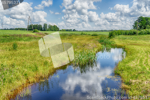 Image of Latvian country side landscape view