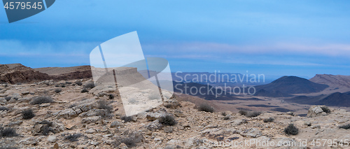 Image of Desert panorama in Israel Ramon crater