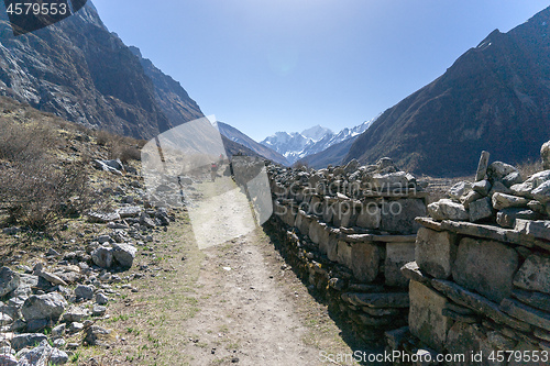 Image of Langtand valley trekking mountain in Nepal 